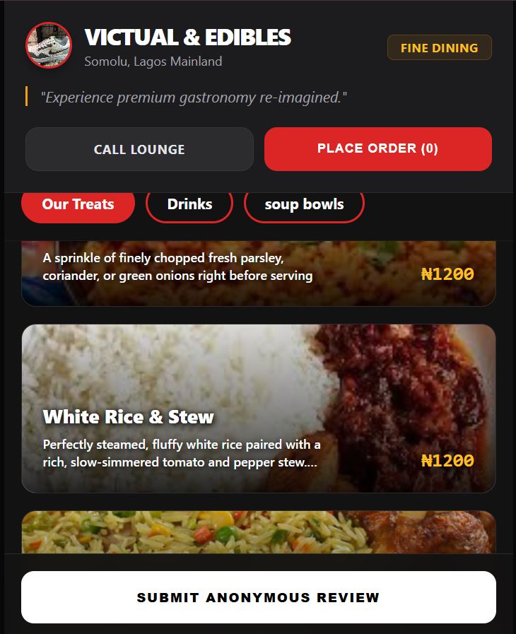 DINER MENU
